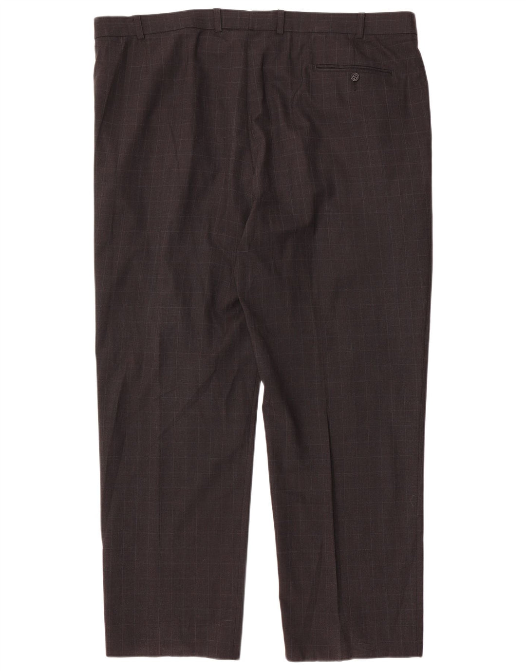 Marks & Spencer Pantaloni drepți pentru bărbați L44 L31 Poliester cu carouri gri