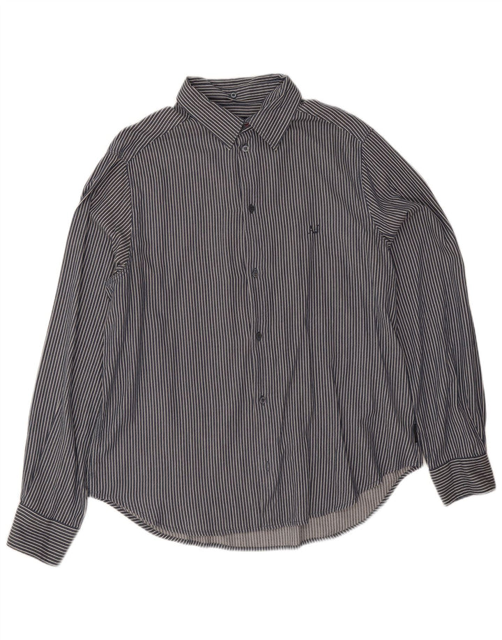 Cămașă pentru bărbați Armani Jeans 3XL, bumbac cu dungi, albastru marine