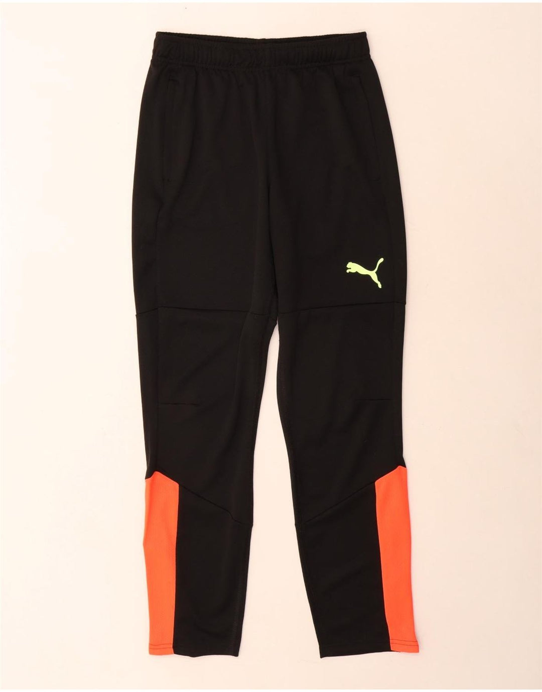 Pantaloni de trening PUMA pentru băieți 13-14 ani, negru, poliester color bloc