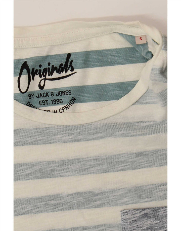 Tricou Jack & Jones pentru bărbați Top mic cu dungi albastre