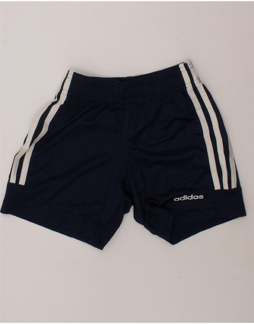 ADIDAS Boys Climalite Sport Shorts 7-8 Years Navy Blue Polyester Vintage Adidas and Second-Hand Adidas from Messina Hembry 