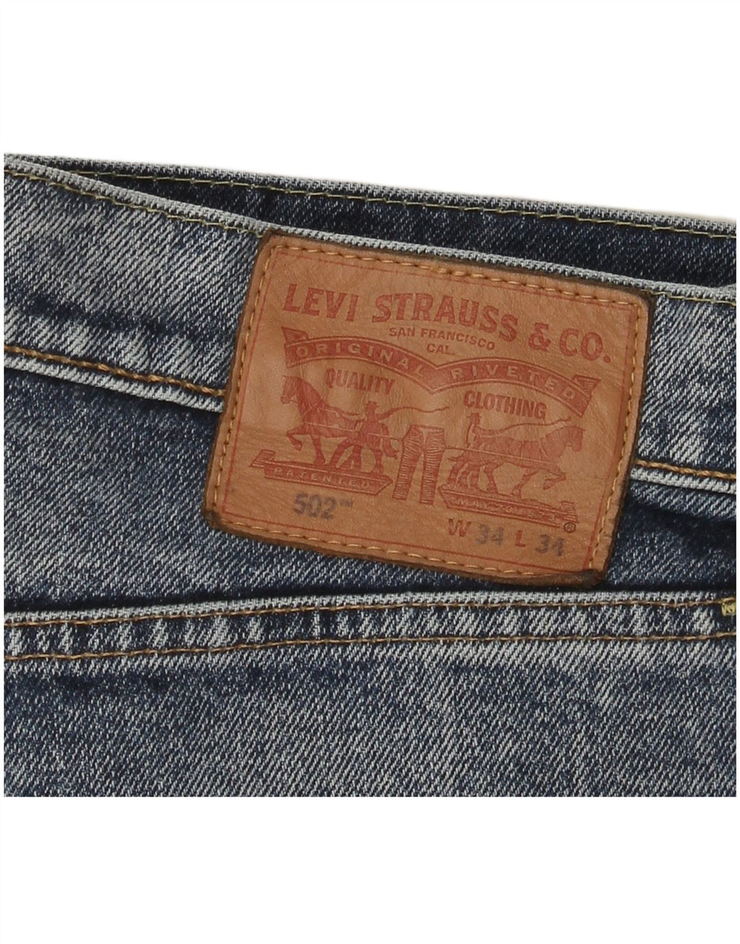 Pantaloni scurți Levi's 502 Denim W34 Large Blue Bumbac