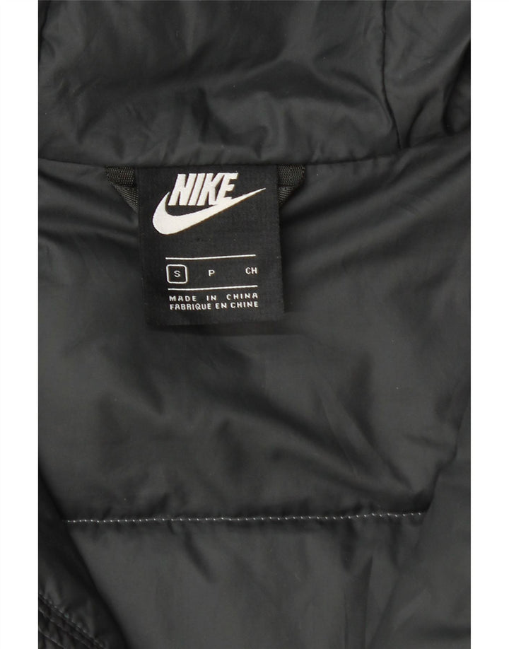 Jachetă căptușită cu glugă Nike pentru bărbați UK 36 Poliester color bloc negru mic