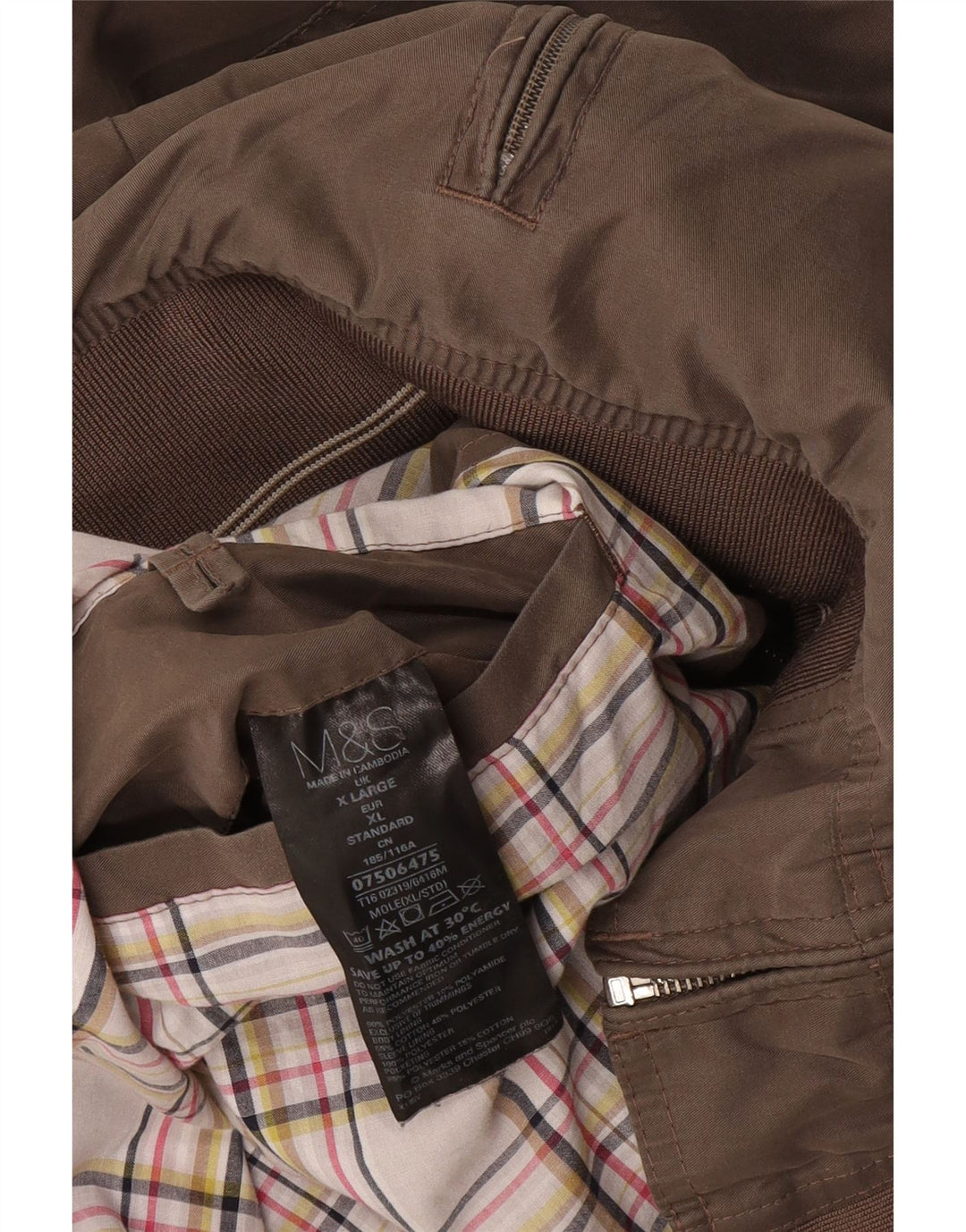 Geacă Bomber pentru bărbați Marks & Spencer UK 42 XL poliester gri