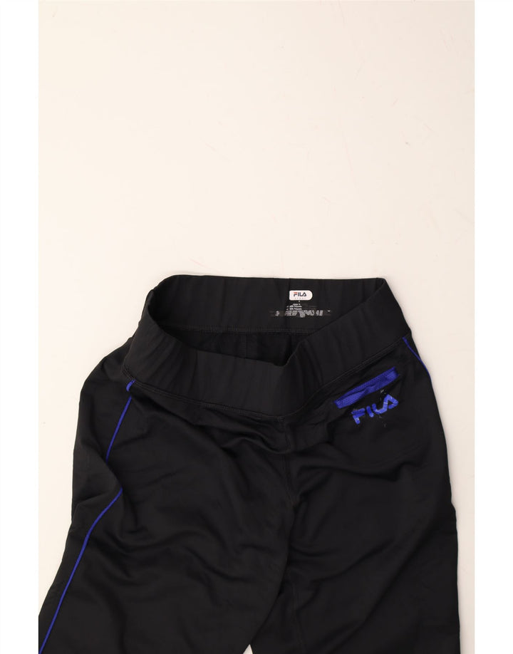 FILA Womens Sport Shorts UK 8 Small  Black Polyester Vintage Fila and Second-Hand Fila from Messina Hembry 