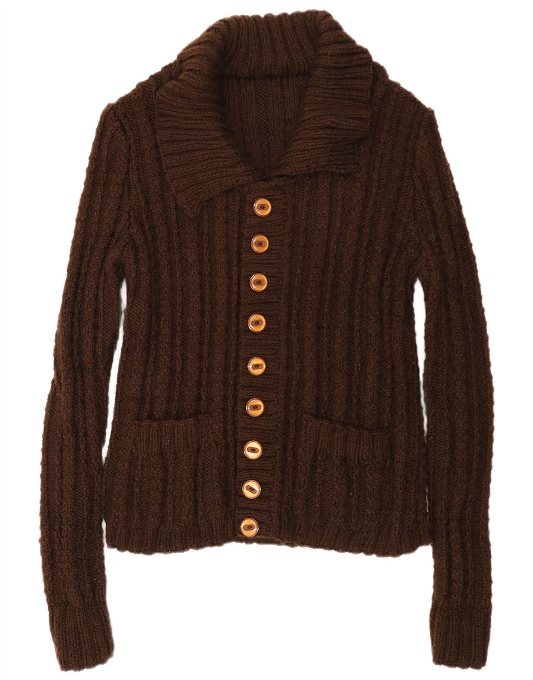 Pulover Cardigan Vintage pentru Damă UK 18 XL Maro