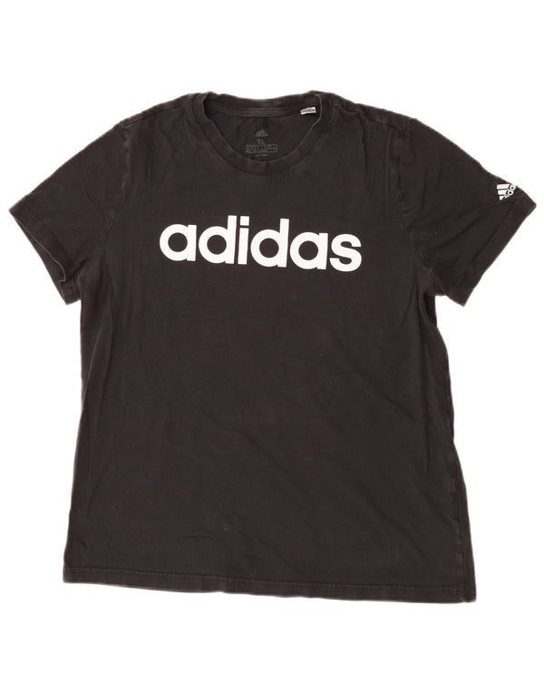 Tricou grafic Adidas pentru femei Top UK 20/22 XL Bumbac negru