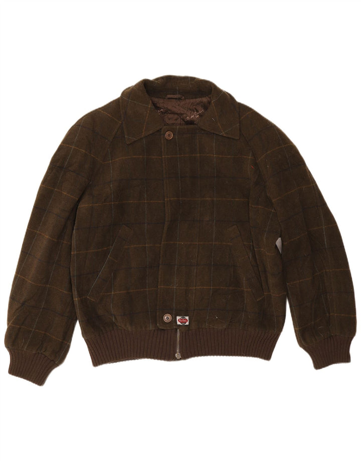 Jachetă bomber pentru bărbați Pierre Cardin UK 42 XL Kaki Check