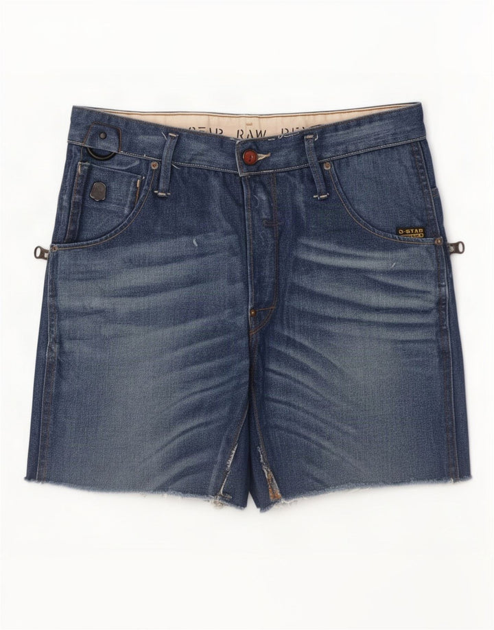 G-Star Pantaloni scurți din denim pentru bărbați W31, bumbac albastru mediu