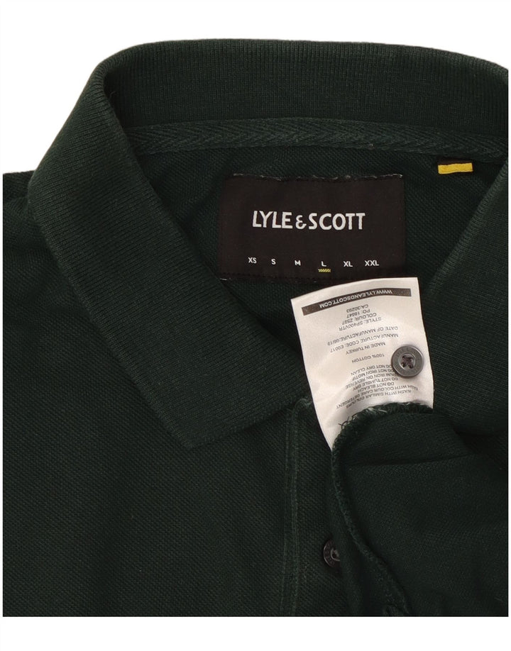 Tricou polo pentru bărbați Lyle & Scott, bumbac verde mare