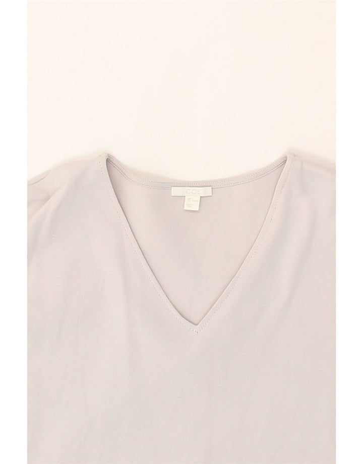 COS Womens Loose Fit Basic Dress UK 16 Large Grey Cotton Vintage Cos and Second-Hand Cos from Messina Hembry 