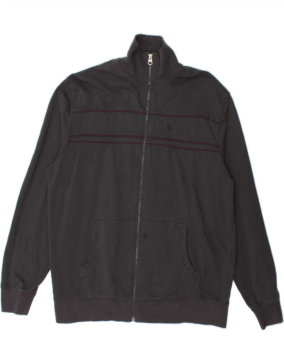 TOM TAILOR Mens Tracksuit Top Jacket 2XL Grey Cotton Vintage Tom Tailor and Second-Hand Tom Tailor from Messina Hembry 