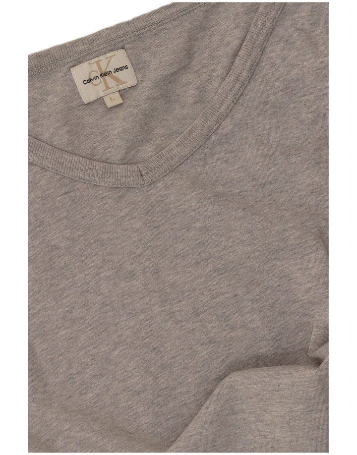 Tricou Calvin Klein Jeans pentru bărbați Top mare, gri cu pete
