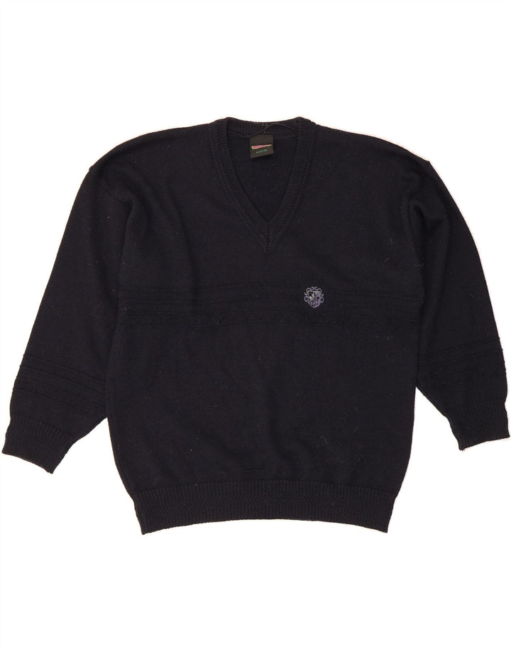 WESTBURY Mens V-Neck Jumper Sweater IT 48/50 Medium Navy Blue Wool Vintage WESTBURY and Second-Hand WESTBURY from Messina Hembry 