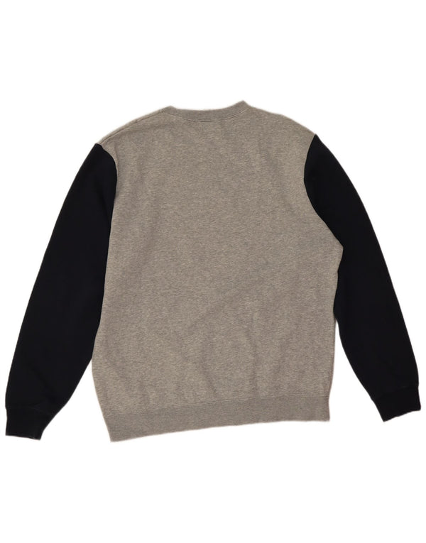 Nike Mens Graphic Sweatshirt Jumper Medium Grey Colourblock Cotton