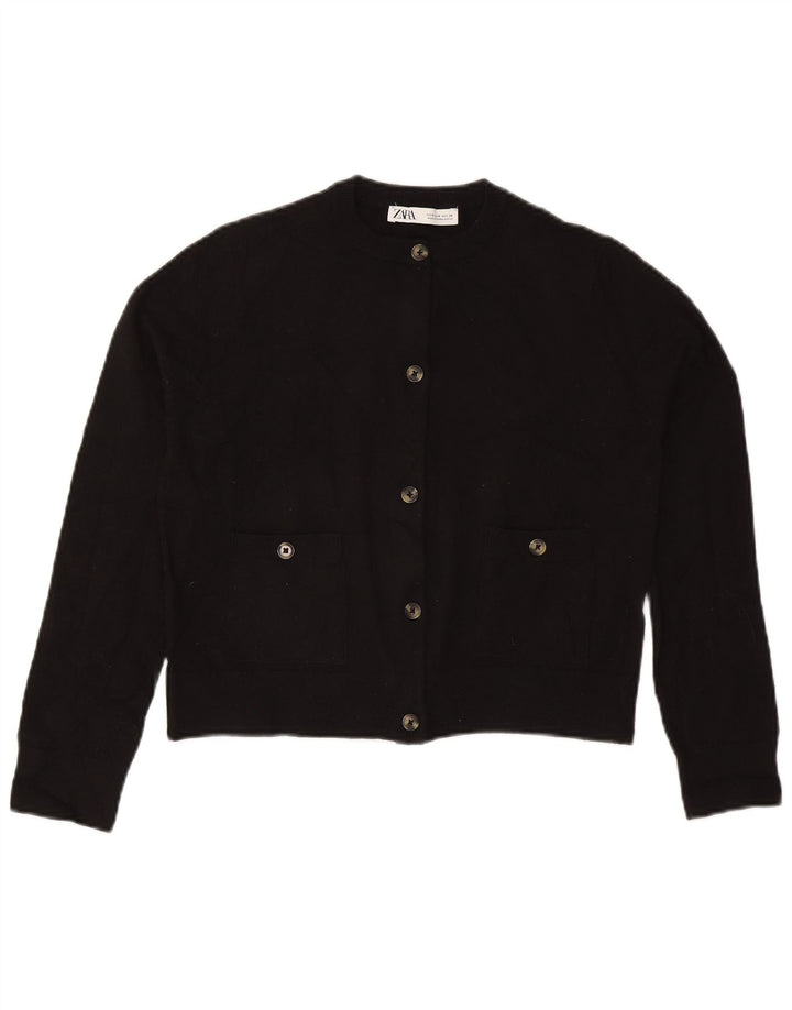 Pulover cardigan pentru femei Zara UK 10 Mic Negru