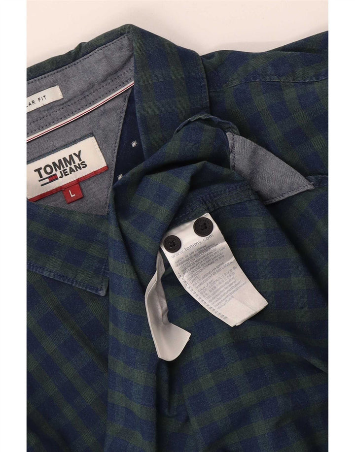 Cămașă pentru bărbați Tommy Hilfiger, cu tăiere obișnuită, mare, albastră, din bumbac