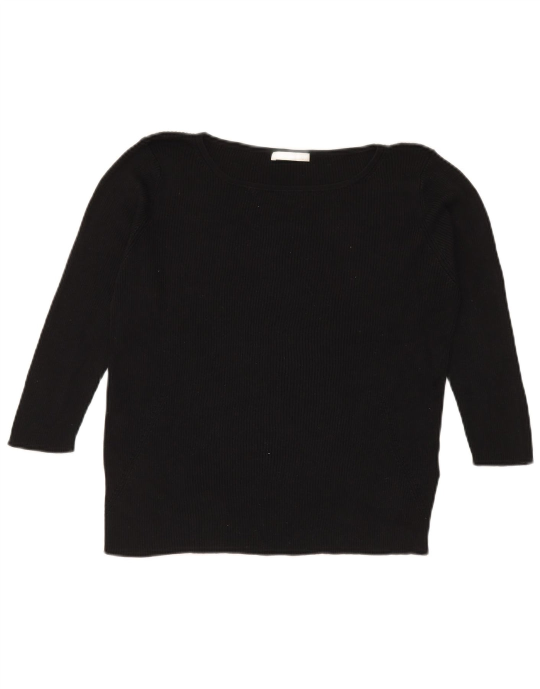 Marks & Spencer Top pentru femei cu mâneci 3/4 UK 18 XL, mătase neagră
