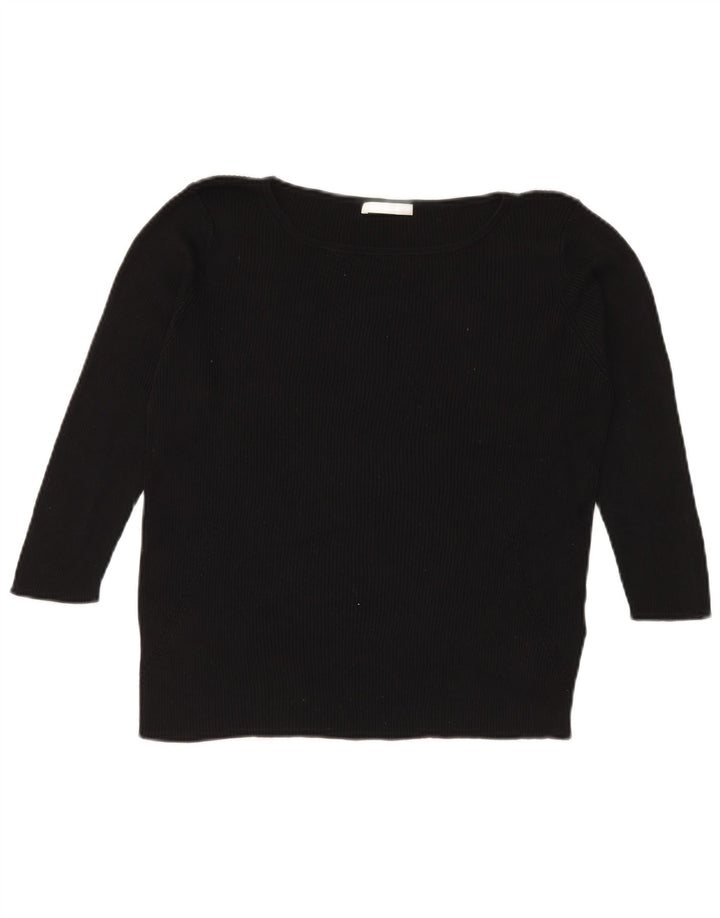 Marks & Spencer Top pentru femei cu mâneci 3/4 UK 18 XL, mătase neagră