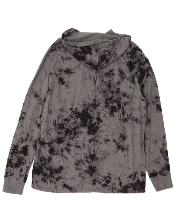 Top cu glugă pentru bărbați Champion cu mânecă lungă, gri Tie Dye, bumbac