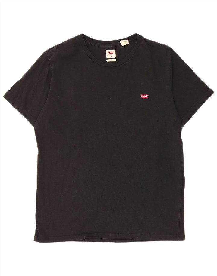Tricou standard pentru bărbați Levi's Top mediu din bumbac negru