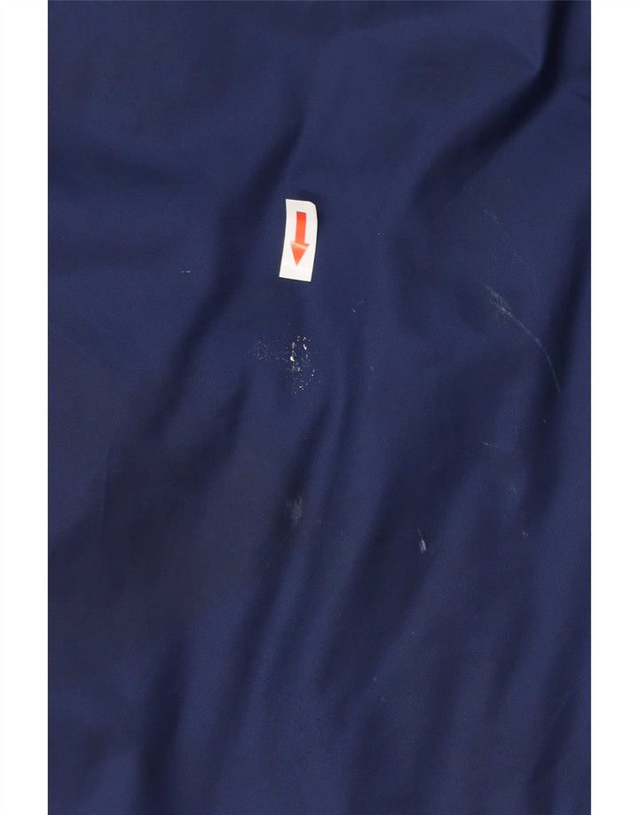 Jachetă de vânt cu glugă Adidas pentru băieți 13-14 ani, poliester bleumarin