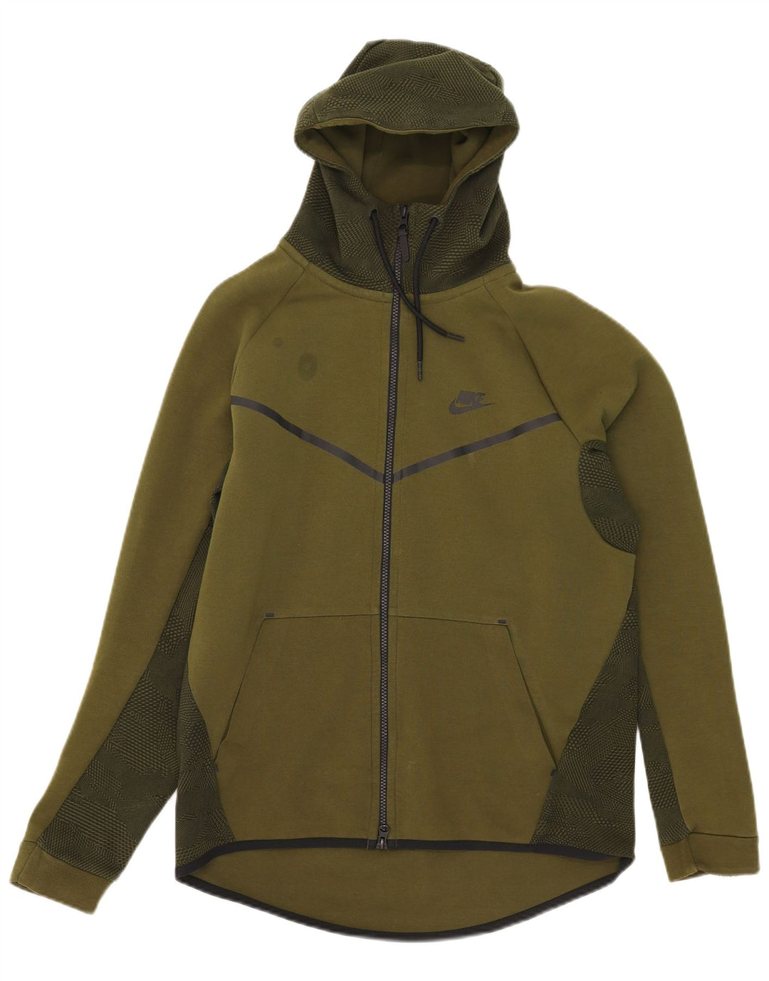 Pulover Nike pentru bărbați, cu fermoar, bumbac, camuflaj, kaki