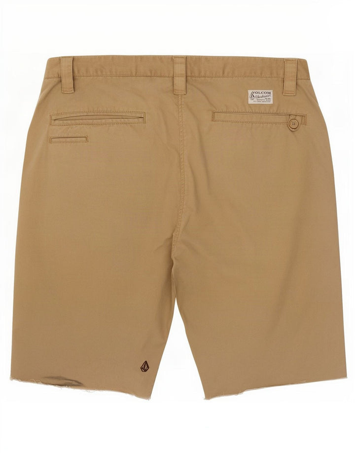 Pantaloni scurți chino pentru îmbrăcăminte de lucru pentru bărbați Volcom W34, bumbac maro mare