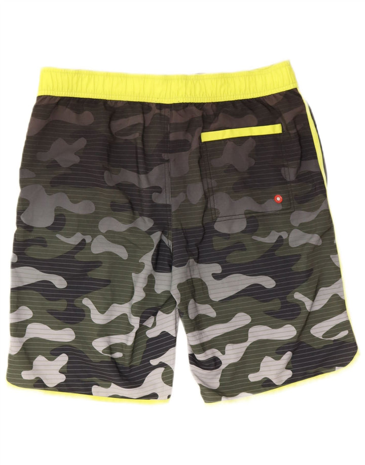 Pantaloni scurți de înot cu grafică Mistral pentru bărbați, poliester camuflaj, verde