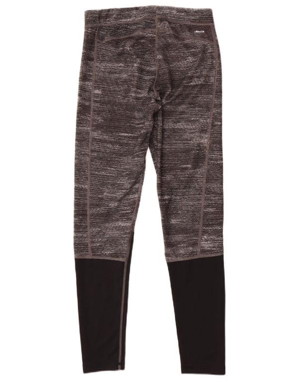 Leggings Adidas pentru femei Tech Fit Marea Britanie 12/14 Gri mediu Poliester color bloc