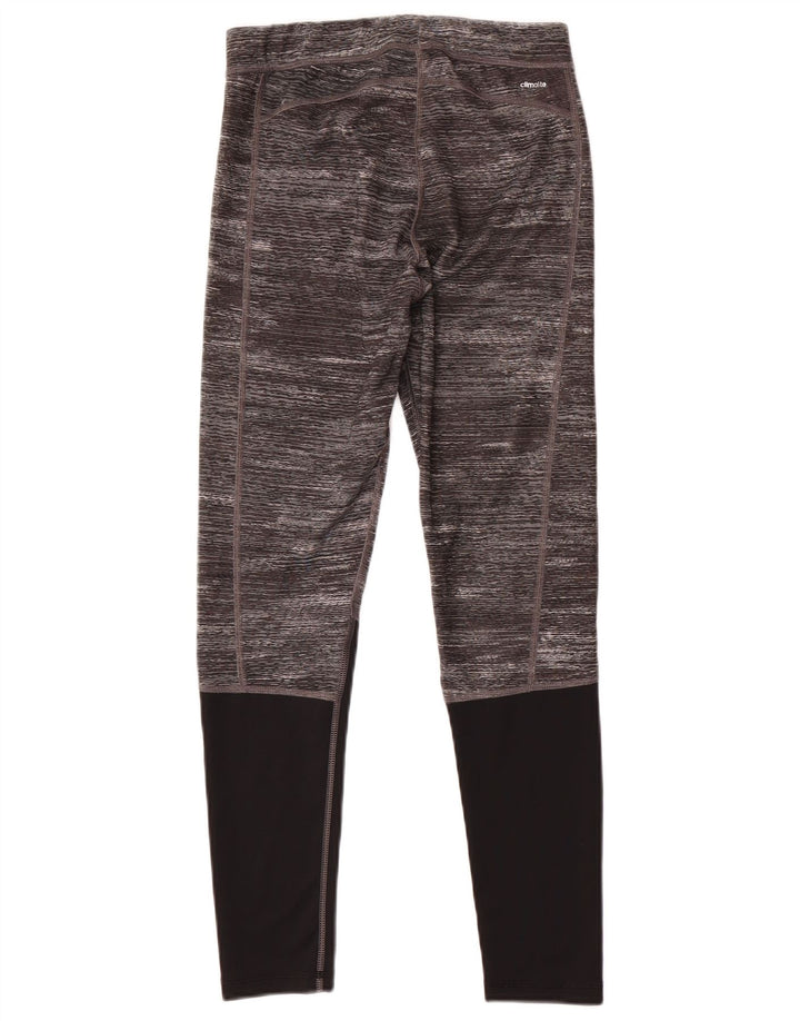Leggings Adidas pentru femei Tech Fit Marea Britanie 12/14 Gri mediu Poliester color bloc