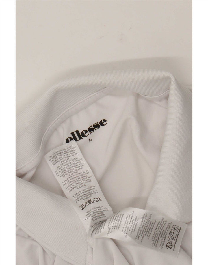 Tricou polo pentru bărbați Ellesse, mare, alb, din poliester
