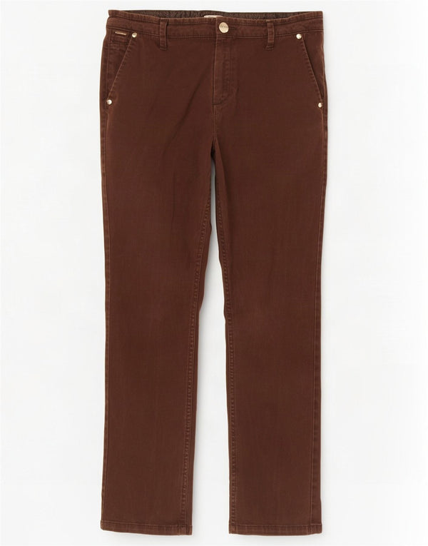 Marks & Spencer Womens Per Una Chino Trousers UK 14 Large W32 L27 Brown