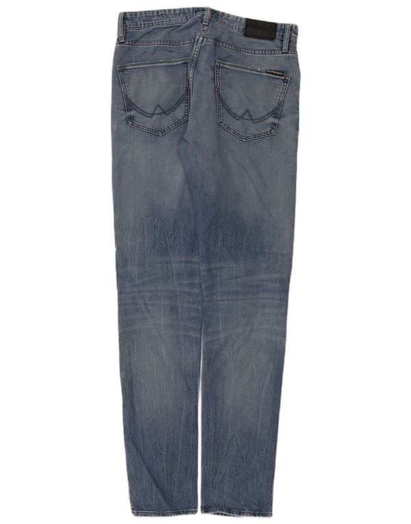 Blugi subțiri conici pentru bărbați Superdry W32 L34 Bumbac albastru