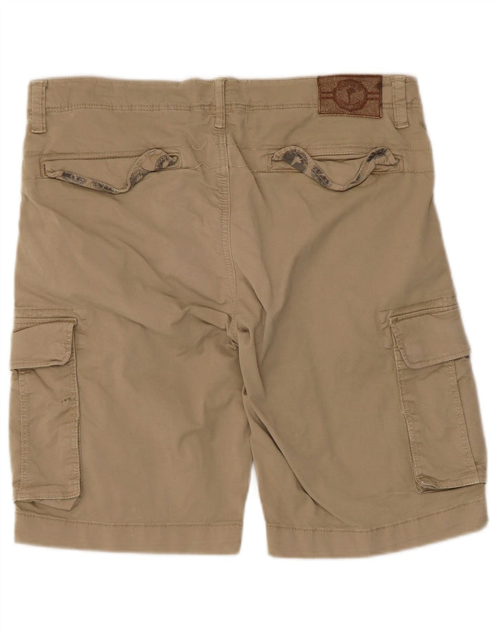 Pantaloni scurti cargo vintage pentru bărbați W33, bumbac mediu bej