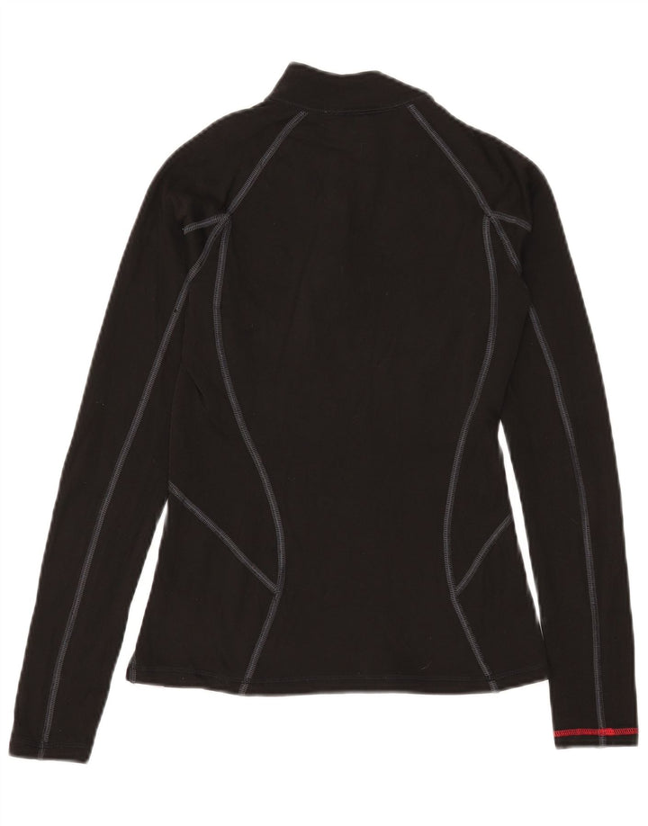 Top de trening The North Face pentru femei, cu fermoar și gât, negru