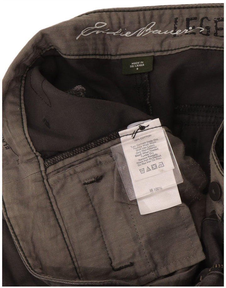 Pantaloni scurti chino pentru femei Eddie Bauer US 8 Medium W30 bumbac gri
