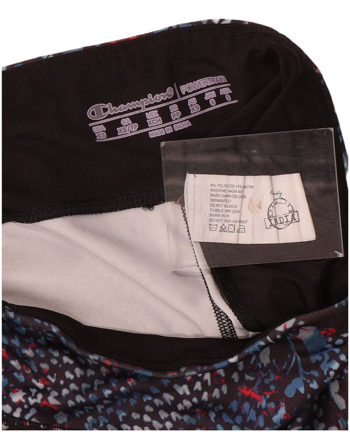 Leggings pentru femei cu model abstract Champion UK 6 XS poliester multicolor