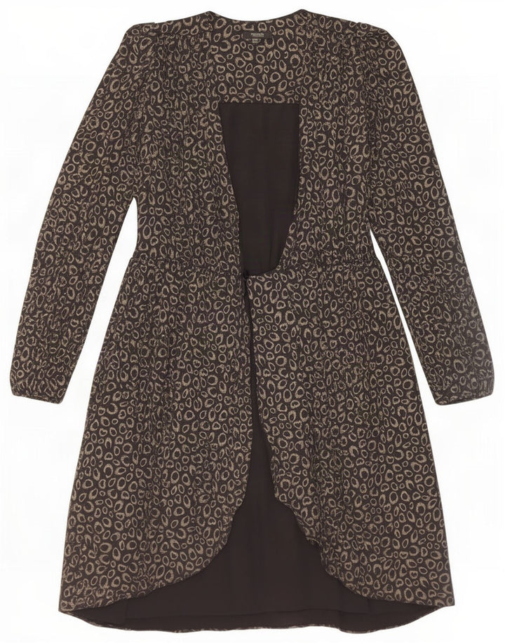 Massimo Dutti Jachetă Blazer Femei 1 Buton EU 34 2XS Negru Animal Print