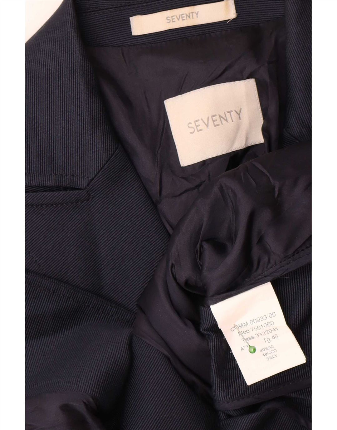 Sacou blazer pentru femei Seventy cu 2 nasturi IT 48 XL Bumbac bleumarin