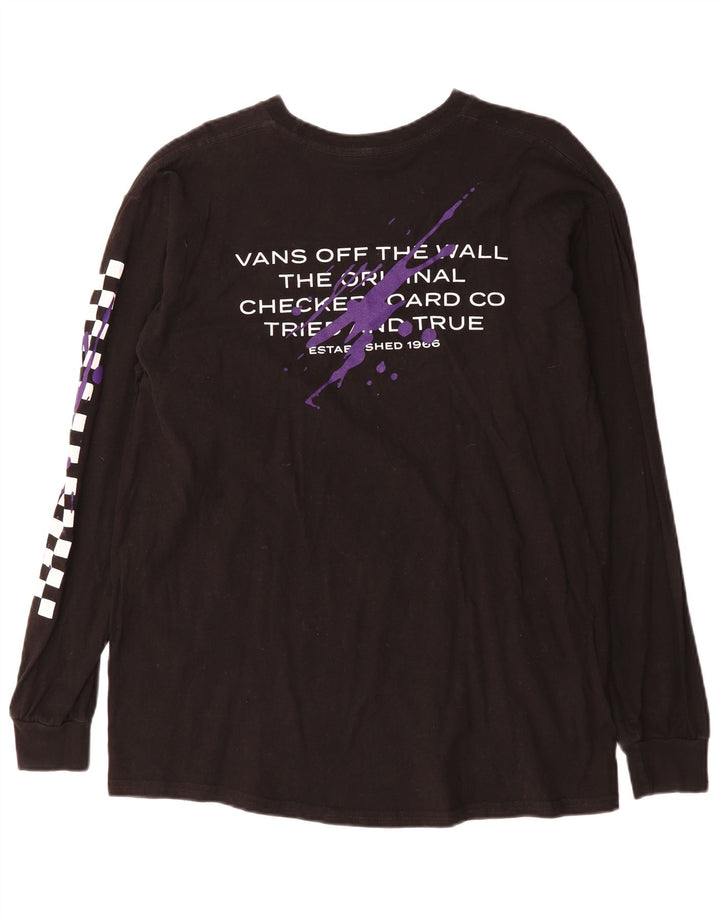 Vans pentru bărbați Off The Wall Classic Fit Graphic Top cu mânecă lungă, mare, negru