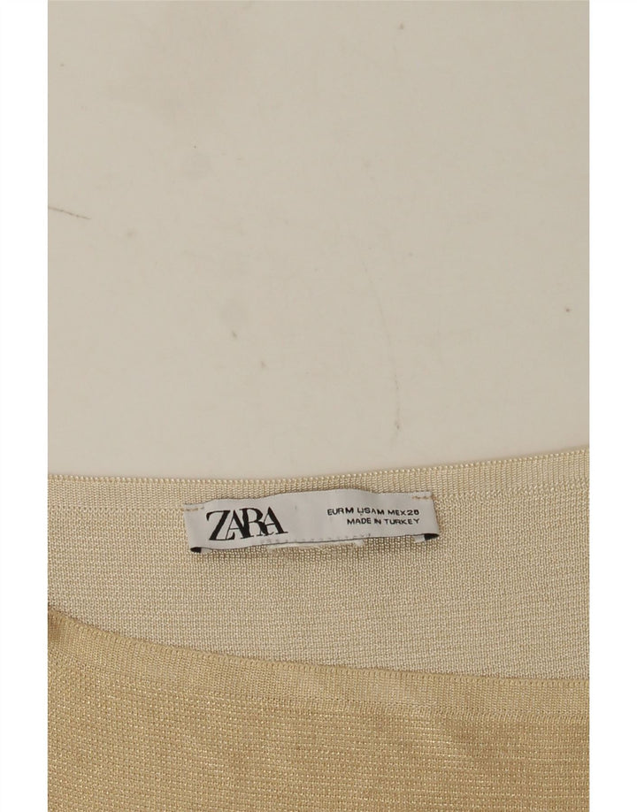 Top Crop pentru femei Zara UK 12 Medium Beige