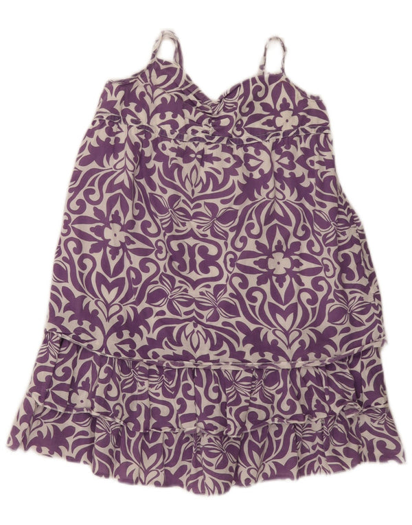 Rochie de soare Benetton Fete 7-8 Ani Mov Floral Bumbac