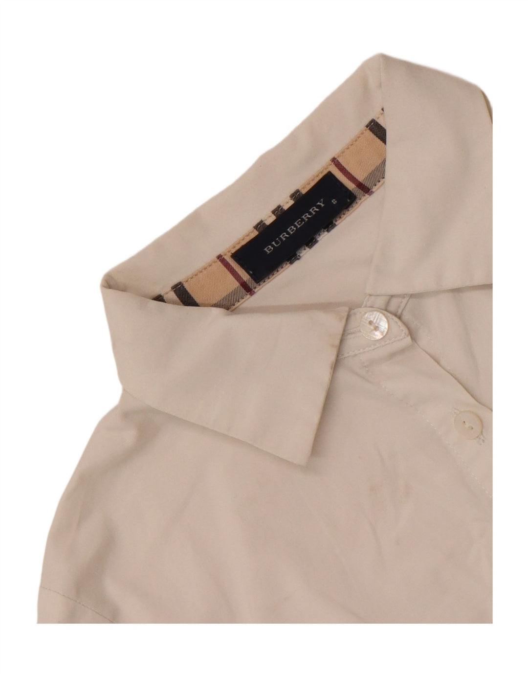 Cămașă Burberry Fete 7-8 Ani Albă