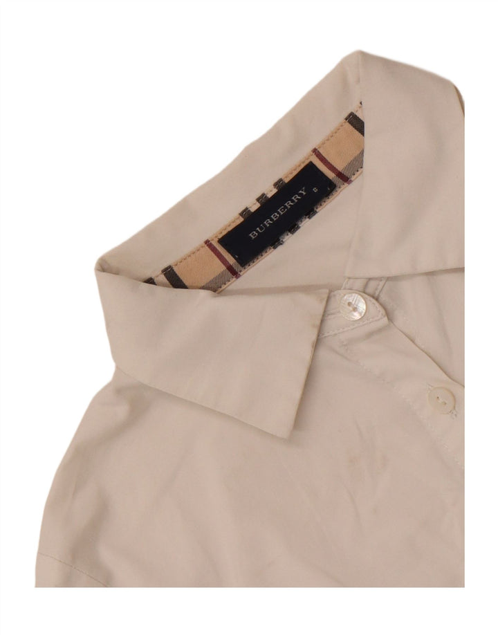 Cămașă Burberry Fete 7-8 Ani Albă