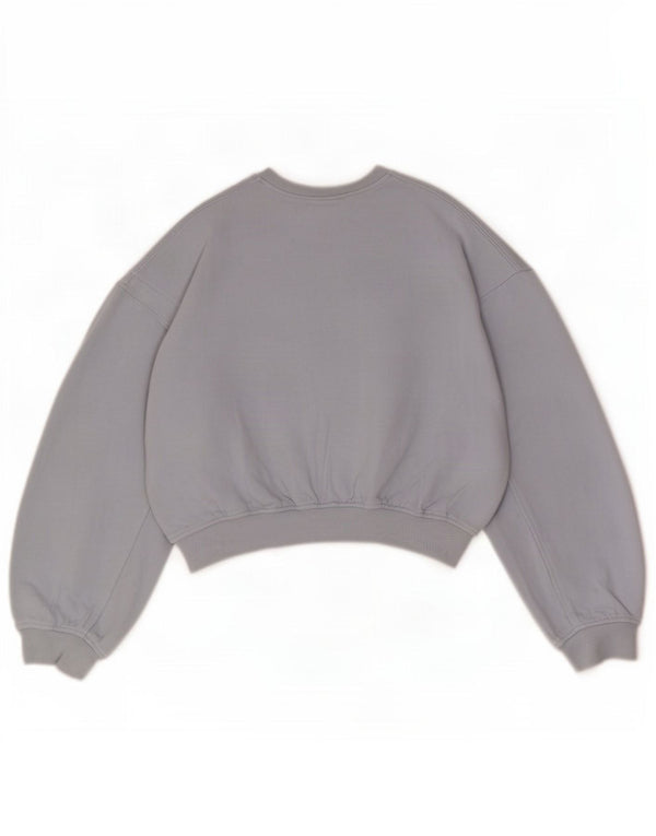 Pulover pentru femeie Zara oversize crop, UK 14, bumbac albastru mediu
