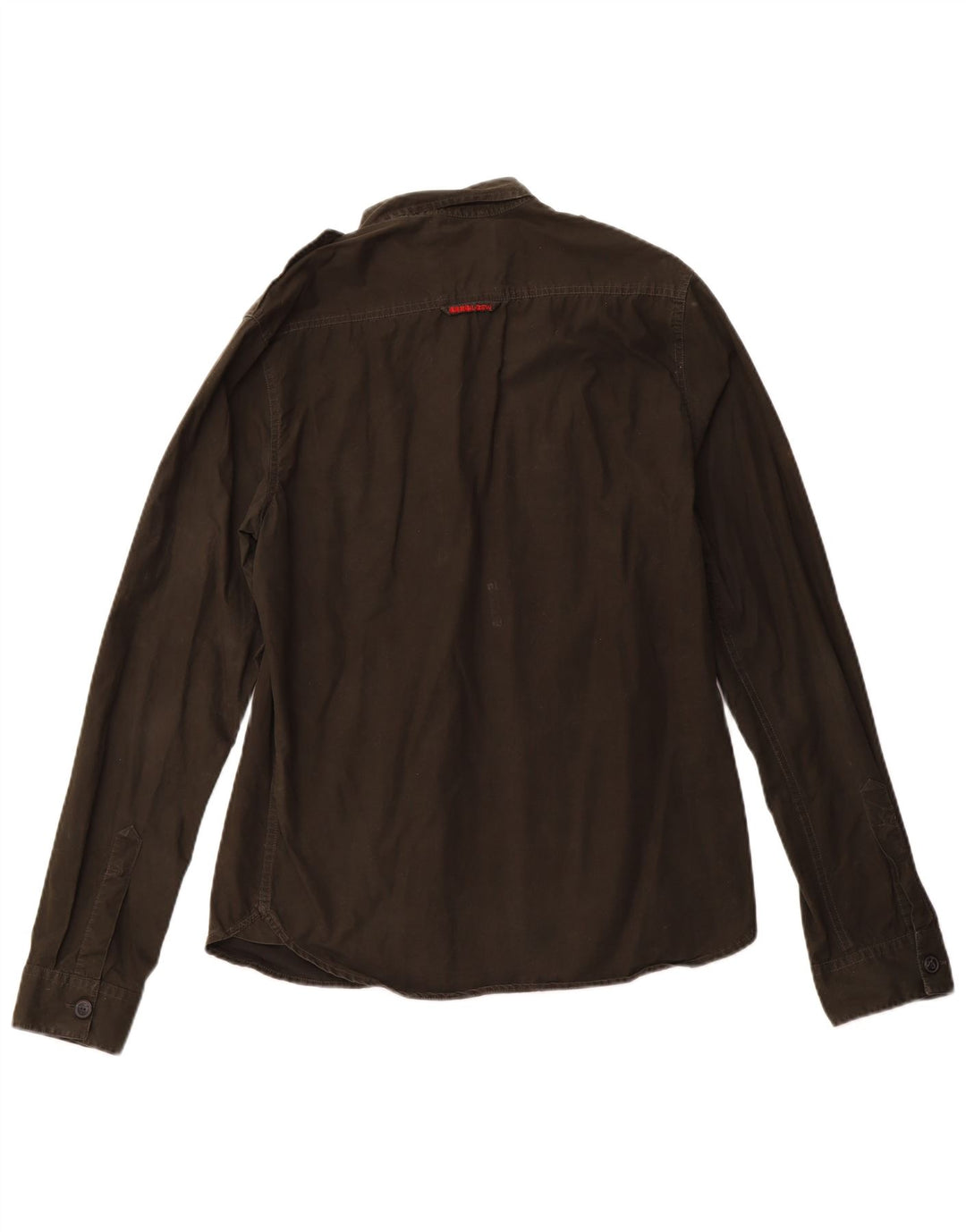 Cămașă militară pentru bărbați SUPERDRY, bumbac kaki mare