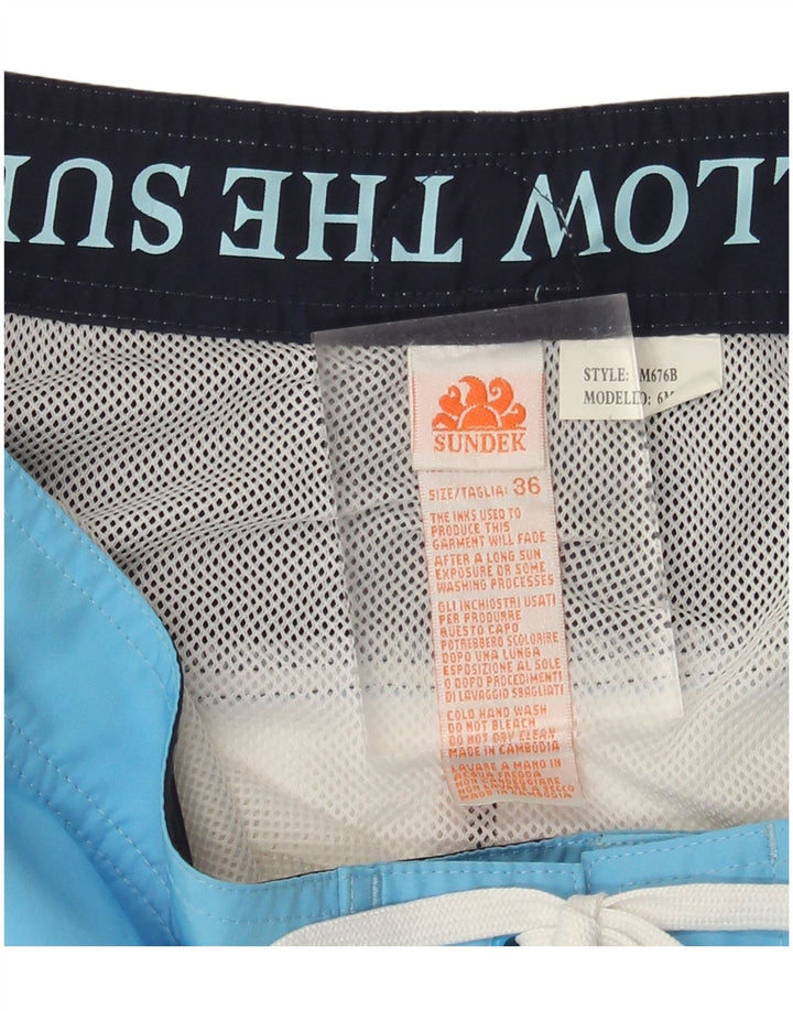 SUNDEK Pantaloni scurți de înot grafic pentru bărbați, mari, albastru, din poliester