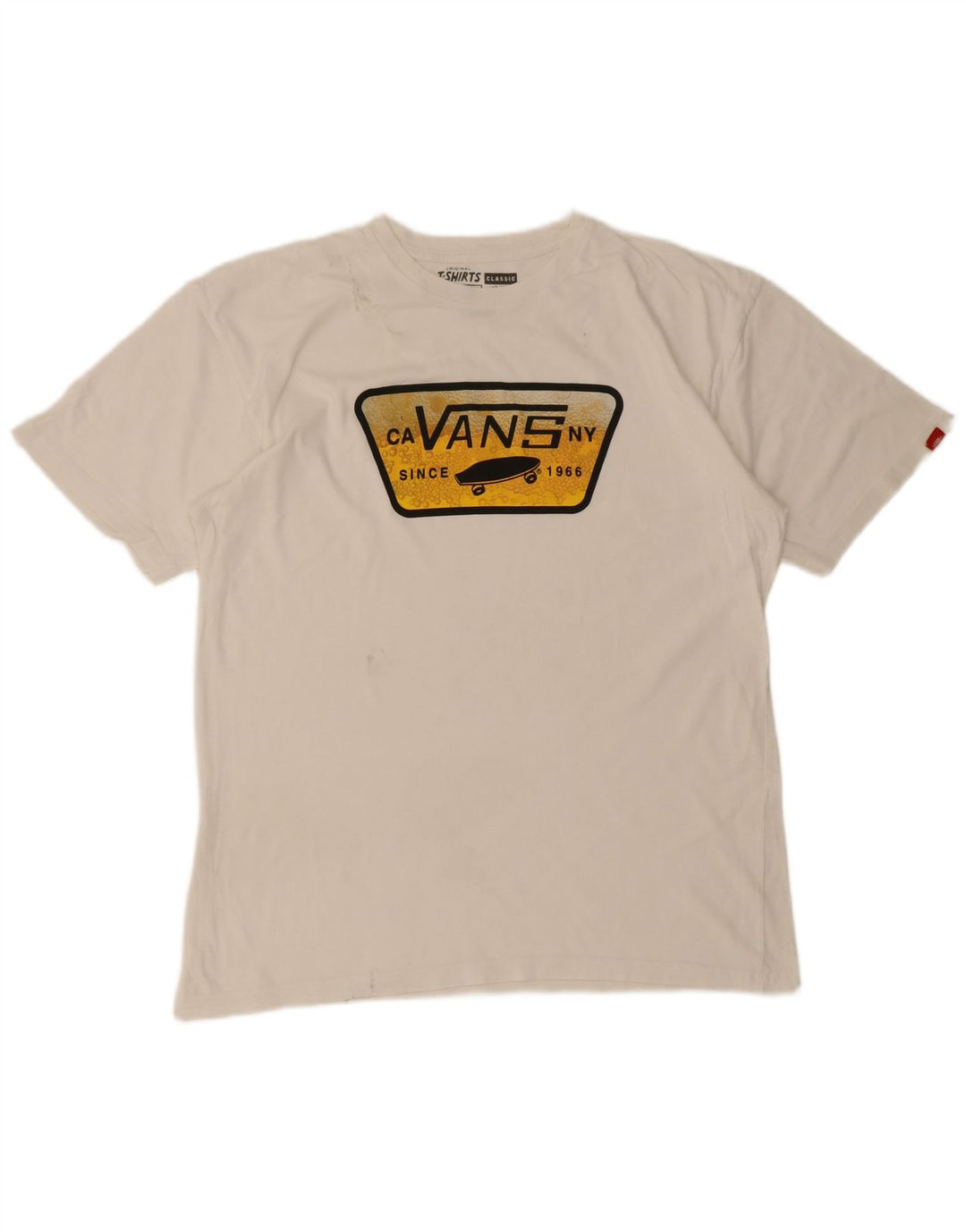 Tricou grafic Vans pentru bărbați Top mare din bumbac alb