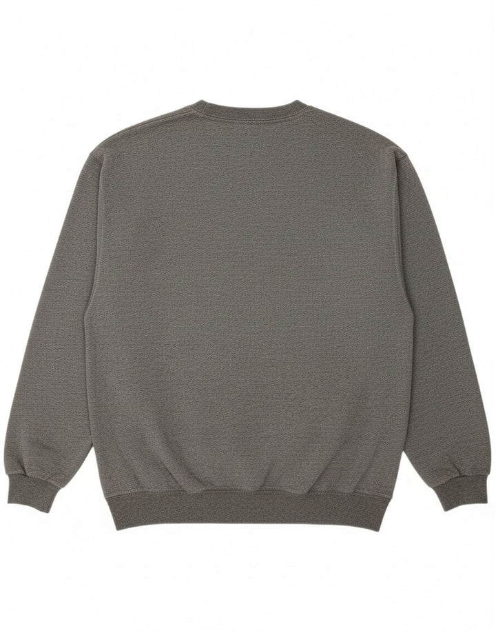 CHAMPION Mens Graphic Sweatshirt Jumper Large Grey Cotton
